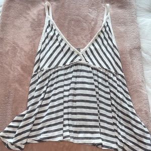 Urban outfitters black and white patterned stripe tank top
